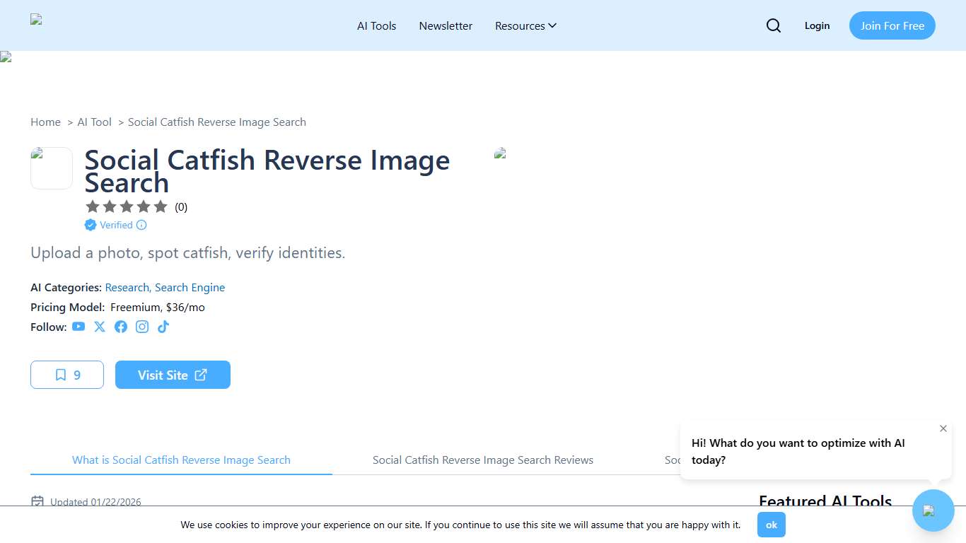 Social Catfish Reverse Image Search AI Reviews: Use Cases, Pricing & Alternatives